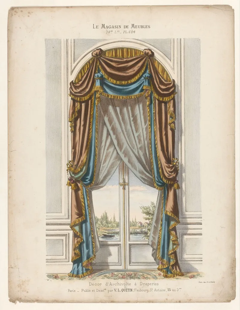 Decor Darchivolte A Draperies Wall Art by Victor Léon Michel Quétin - High-Resolution Digital Print