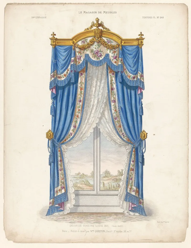 Decor De Fenetre Louis Xvi Bois Dore Wall Art by Victor Léon Michel Quétin - High-Resolution Digital Print