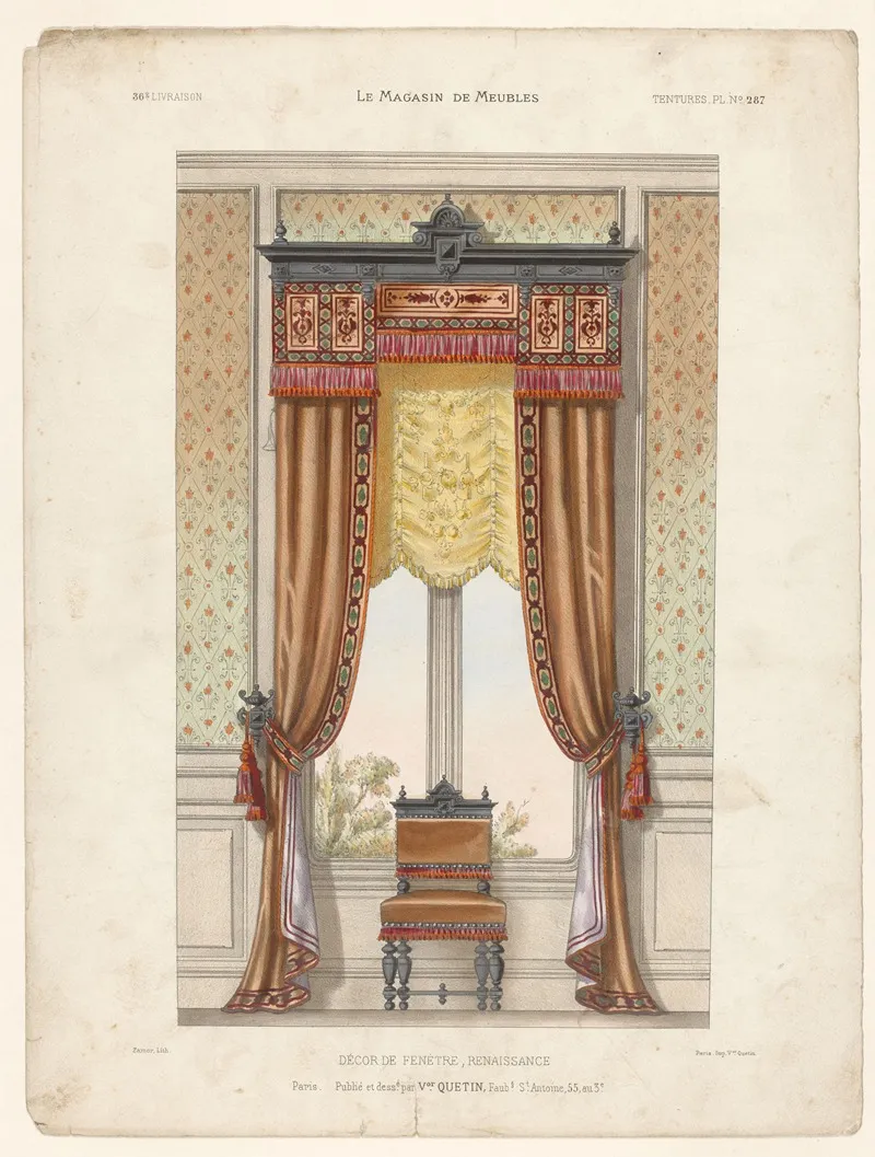 Decor De Fenetre Renaissance 3 Wall Art by Victor Léon Michel Quétin - High-Resolution Digital Print