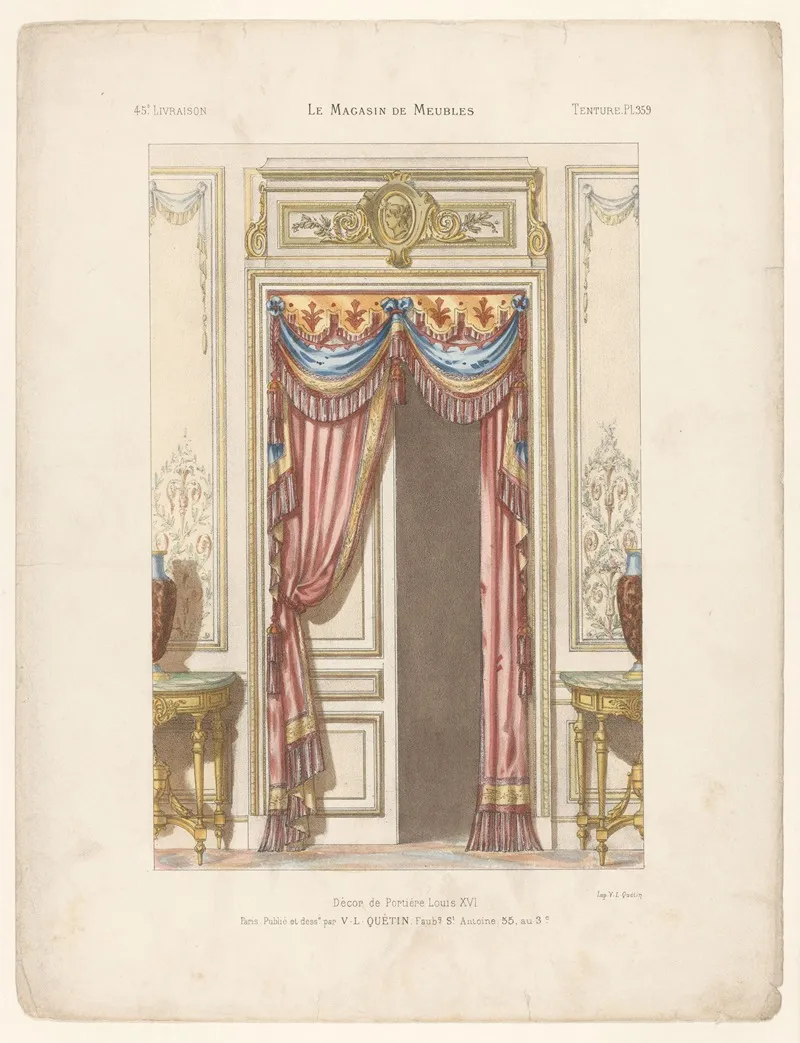 Decor De Portiere Louis Xvi Wall Art by Victor Léon Michel Quétin - High-Resolution Digital Print