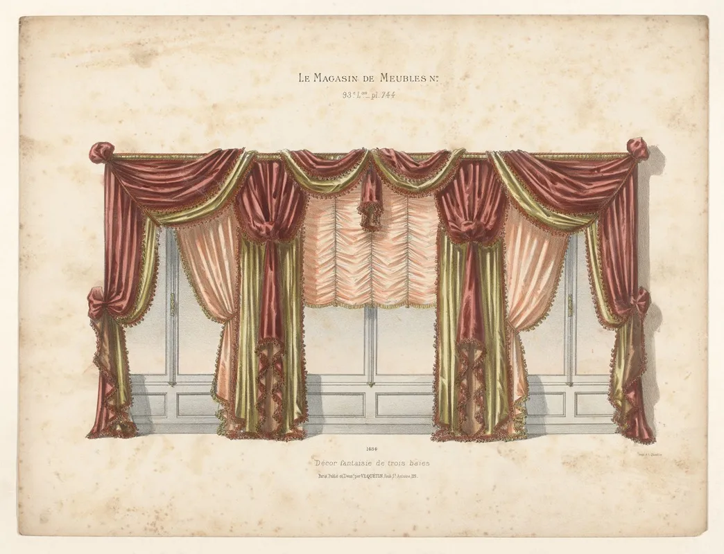 Decor Fantaisie De Trois Baies Wall Art by Victor Léon Michel Quétin - High-Resolution Digital Print