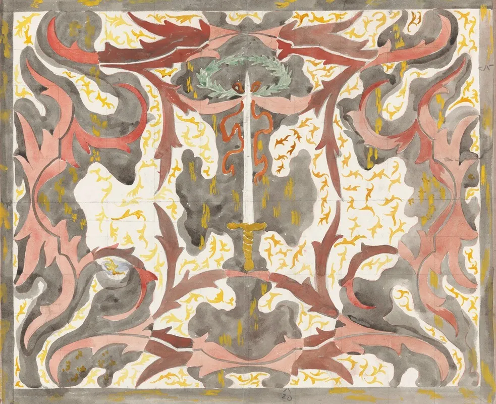 Decoratief Ontwerp Met Opstaande Degen 2