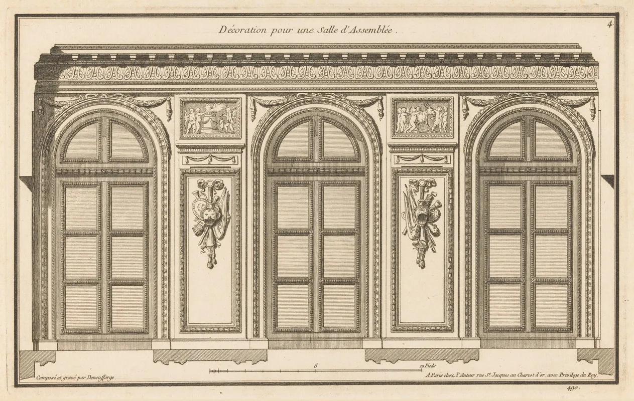 Decoration Pour Une Salle Dassemblee Wall Art by Jean François de Neufforge - High-Resolution Digital Print