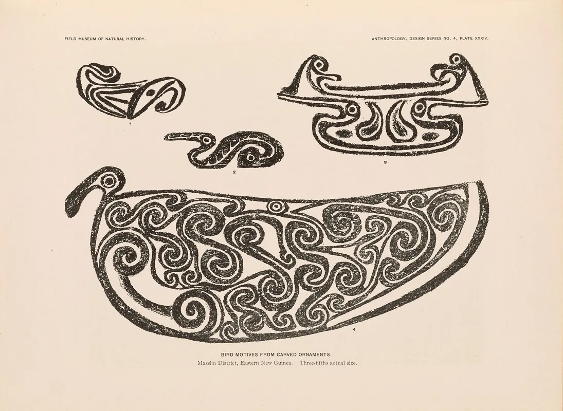 Decorative Art Of New Guinea Pl 28 Wall Art by Albert Buell Lewis - High-Resolution Digital Print