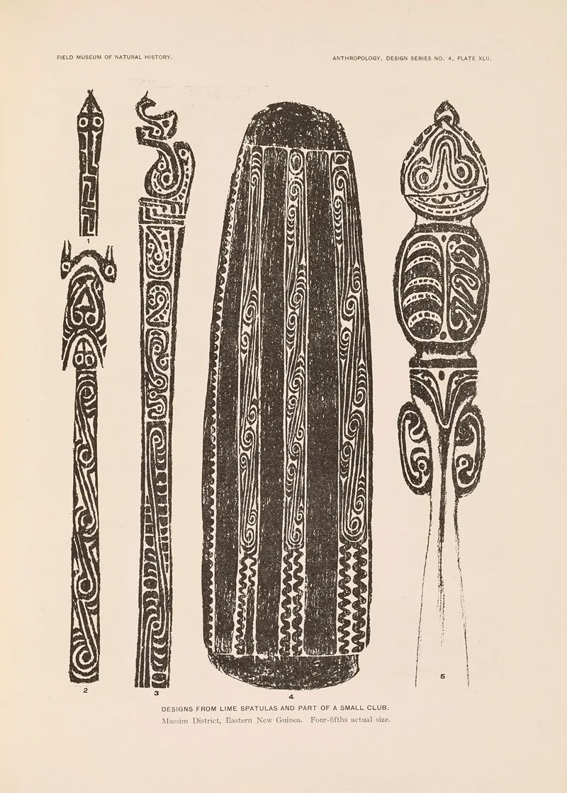 Decorative Art Of New Guinea Pl 35 Wall Art by Albert Buell Lewis - High-Resolution Digital Print