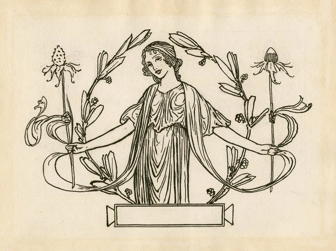Decorative Tail Piece To Page 79 Of Bells Edition Of The Tempest Robert Anning Bell