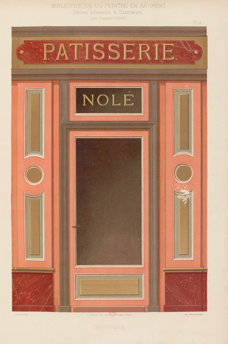 Decors Interieurs Et Exterieurs Pl 04 Wall Art by Ernest David - High-Resolution Digital Print
