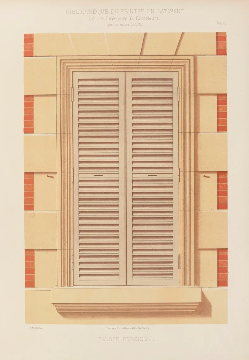 Decors Interieurs Et Exterieurs Pl 06 Wall Art by Ernest David - High-Resolution Digital Print