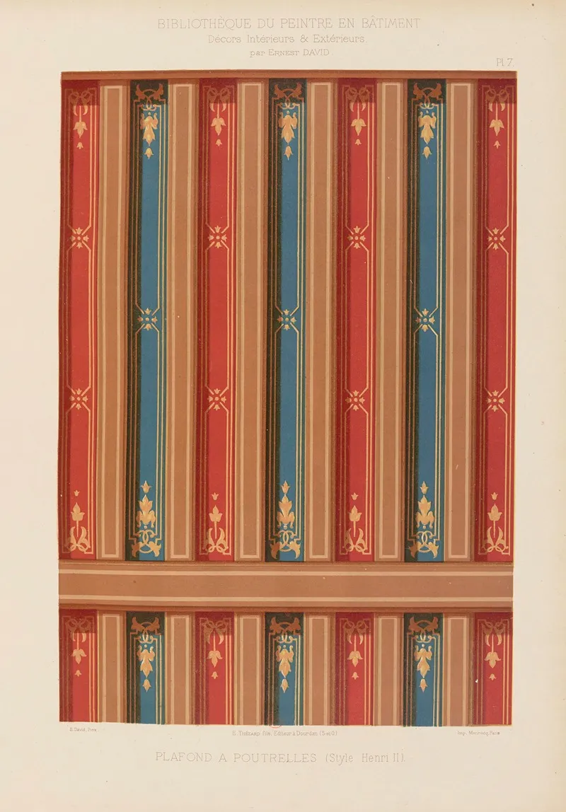 Decors Interieurs Et Exterieurs Pl 07 Wall Art by Ernest David - High-Resolution Digital Print