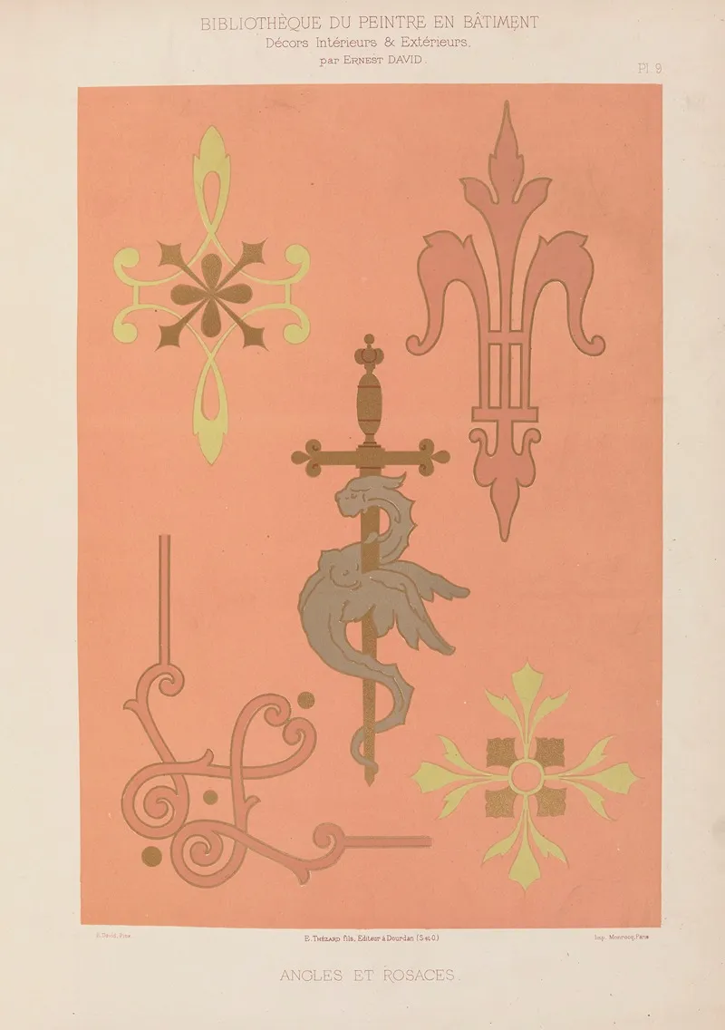 Decors Interieurs Et Exterieurs Pl 09 Wall Art by Ernest David - High-Resolution Digital Print