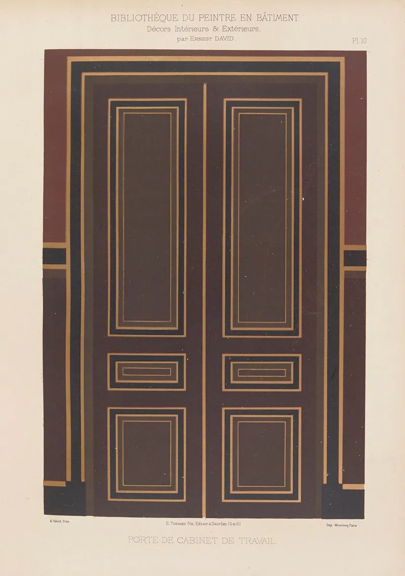 Decors Interieurs Et Exterieurs Pl 10 Wall Art by Ernest David - High-Resolution Digital Print