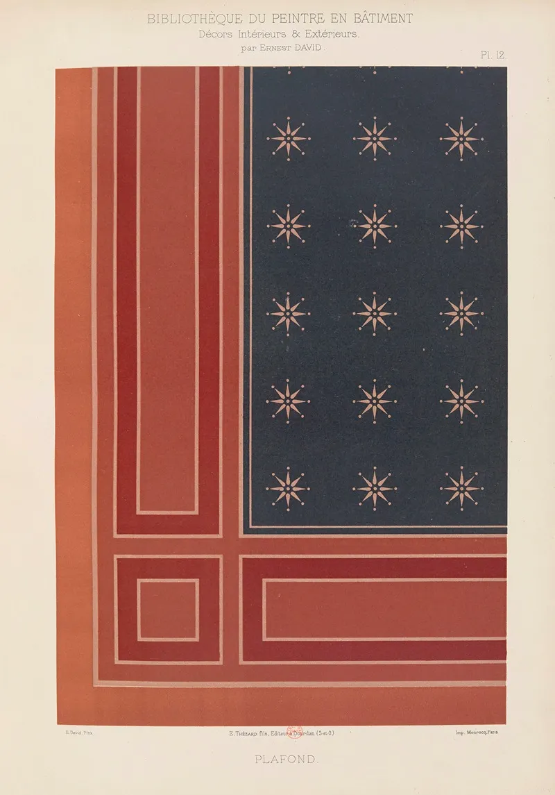 Decors Interieurs Et Exterieurs Pl 12 Wall Art by Ernest David - High-Resolution Digital Print