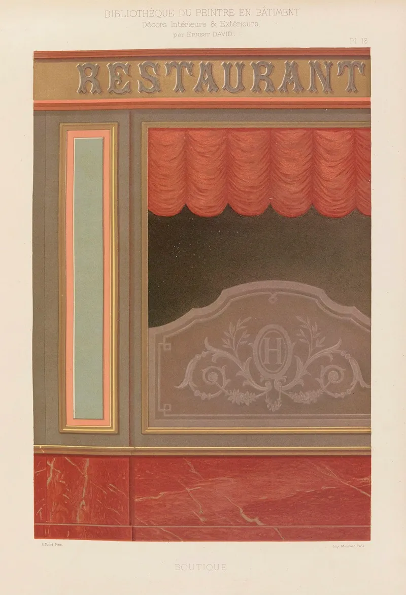 Decors Interieurs Et Exterieurs Pl 13 Wall Art by Ernest David - High-Resolution Digital Print