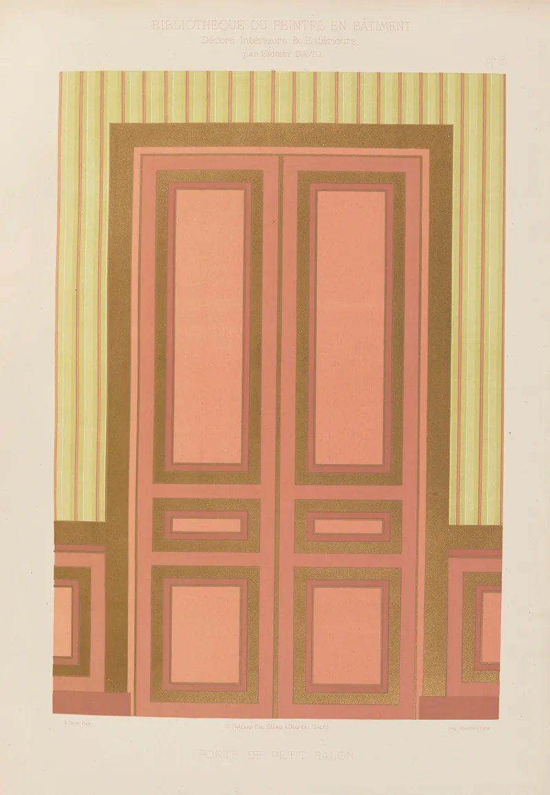 Decors Interieurs Et Exterieurs Pl 14 Wall Art by Ernest David - High-Resolution Digital Print