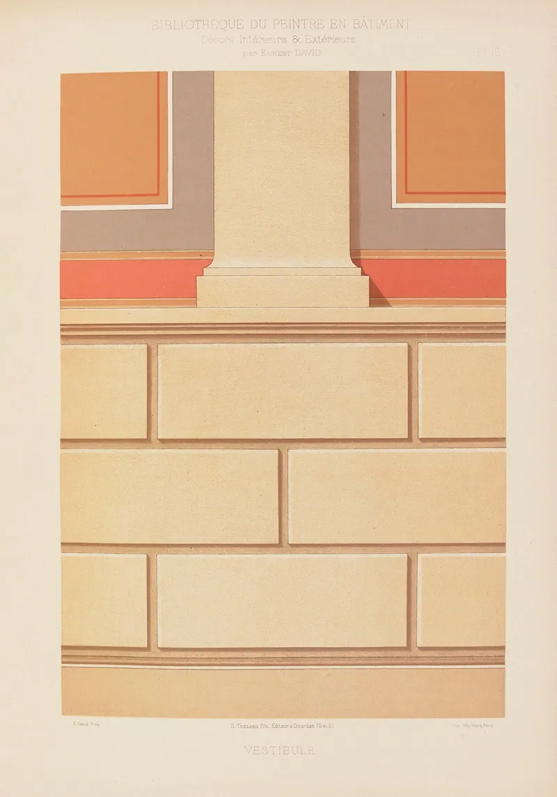 Decors Interieurs Et Exterieurs Pl 16 Wall Art by Ernest David - High-Resolution Digital Print
