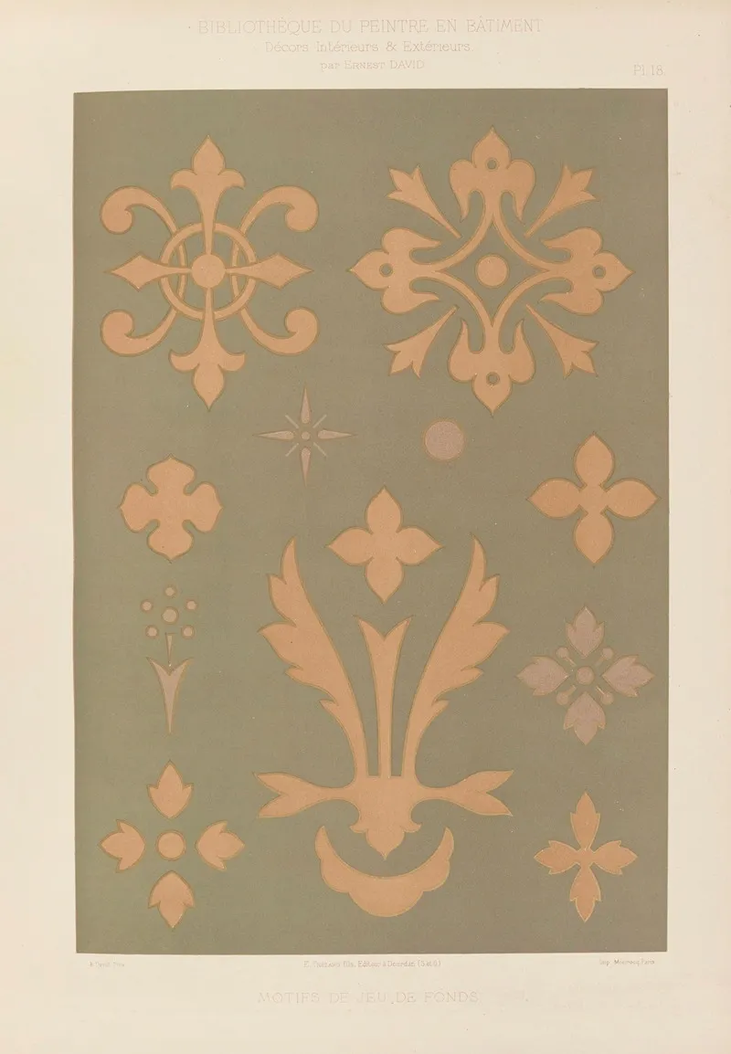 Decors Interieurs Et Exterieurs Pl 18 Wall Art by Ernest David - High-Resolution Digital Print