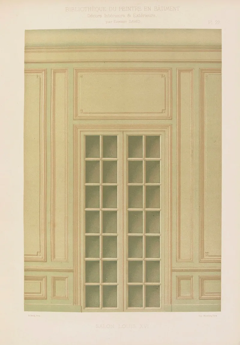 Decors Interieurs Et Exterieurs Pl 22 Wall Art by Ernest David - High-Resolution Digital Print