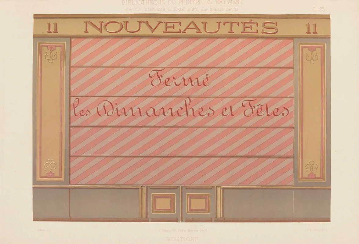 Decors Interieurs Et Exterieurs Pl 23 Wall Art by Ernest David - High-Resolution Digital Print