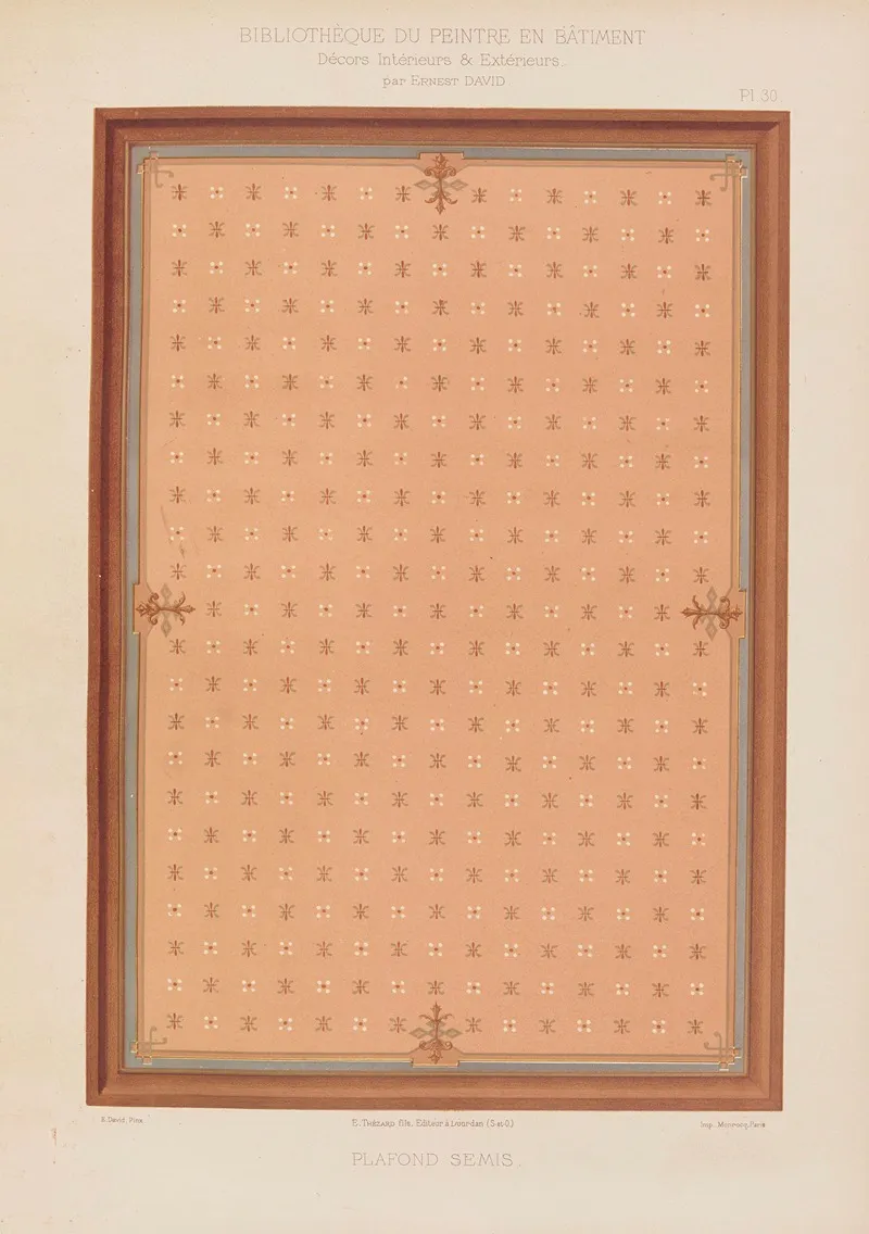 Decors Interieurs Et Exterieurs Pl 30 Wall Art by Ernest David - High-Resolution Digital Print