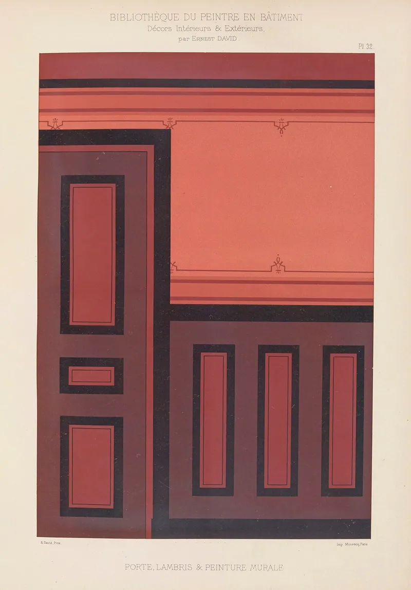 Decors Interieurs Et Exterieurs Pl 32 Wall Art by Ernest David - High-Resolution Digital Print