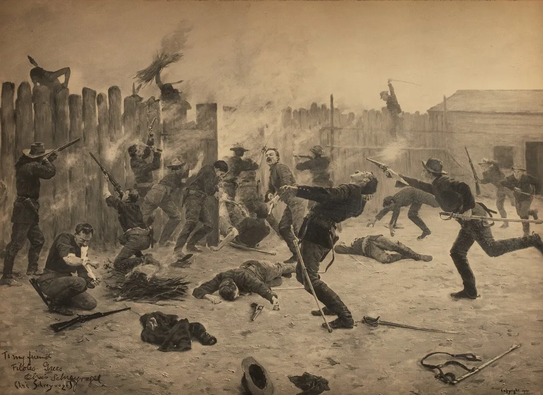 Defending The Stockade Wall Art by Charles Schreyvogel - High-Resolution Digital Print