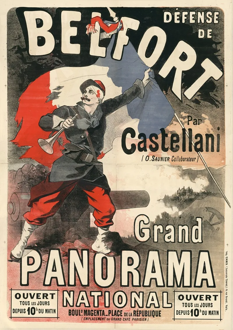 Defense De Belfort Par Castellani O Saunier Collaborateur Wall Art by Imp. Chaix - High-Resolution Digital Print