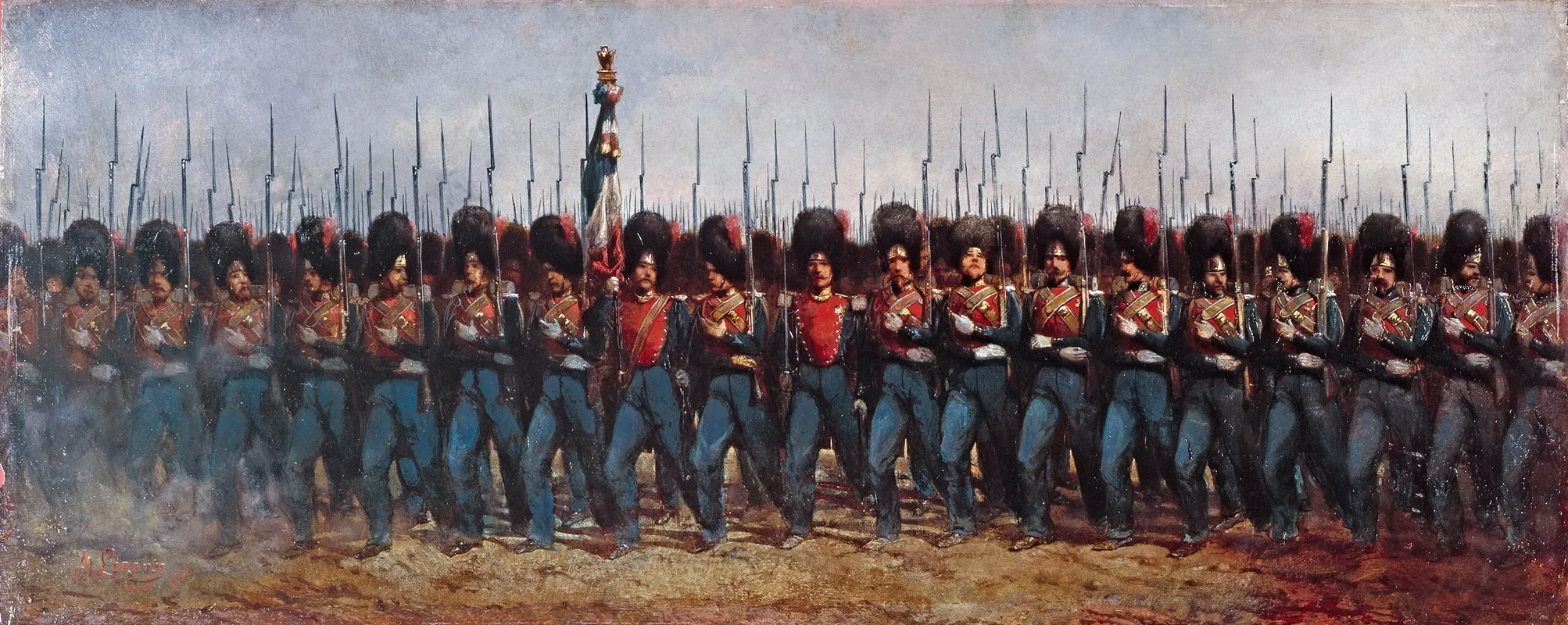 Defile De La Gendarmerie De La Seine En 1857 Wall Art by Alcide-Joseph Lorentz - High-Resolution Digital Print