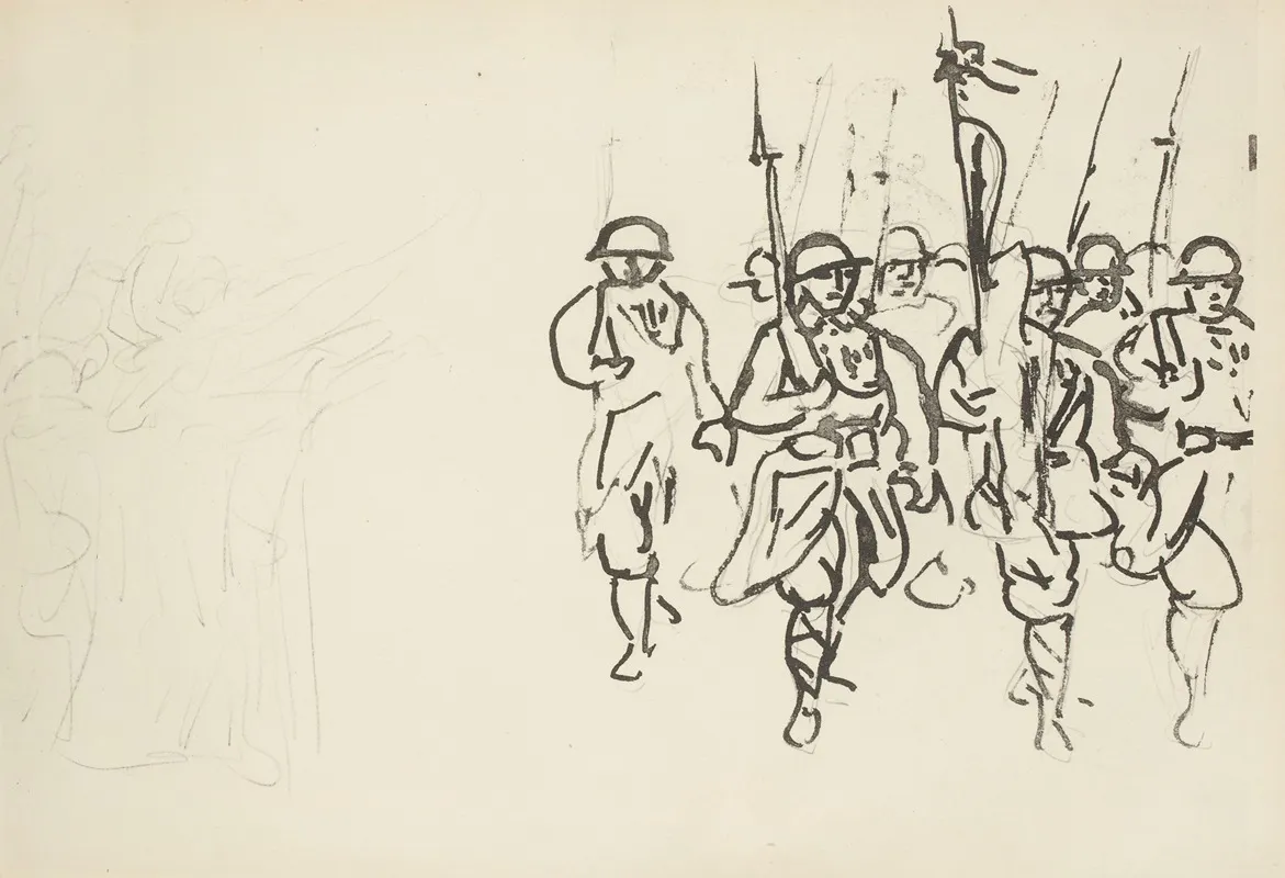 Defile Du 14 Juillet 1919 6 Wall Art by Paul Goute - High-Resolution Digital Print