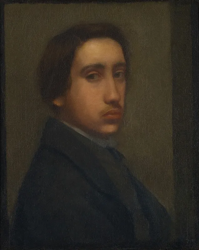 Degas A La Redingote Noire Self Portrait