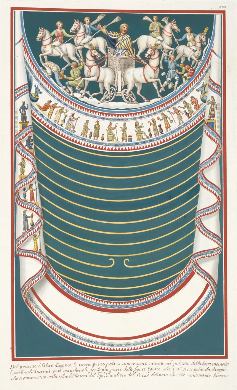 Del Presente E Laltro Disgnio Le Istorie Principale Si Conservano Murate Nel Palazzo Della Bona Memoria Cardinal Massimi Pero Manchevoli Per La Piu Porte Wall Art by Pierre-Jean Mariette - High-Resolution Digital Print