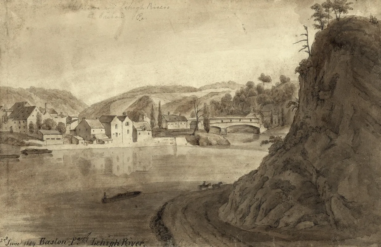 Delaware And Lehigh Rivers At Easton Pa