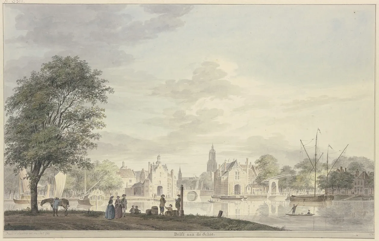Delft Aan De Schie Wall Art by Paulus van Liender - High-Resolution Digital Print