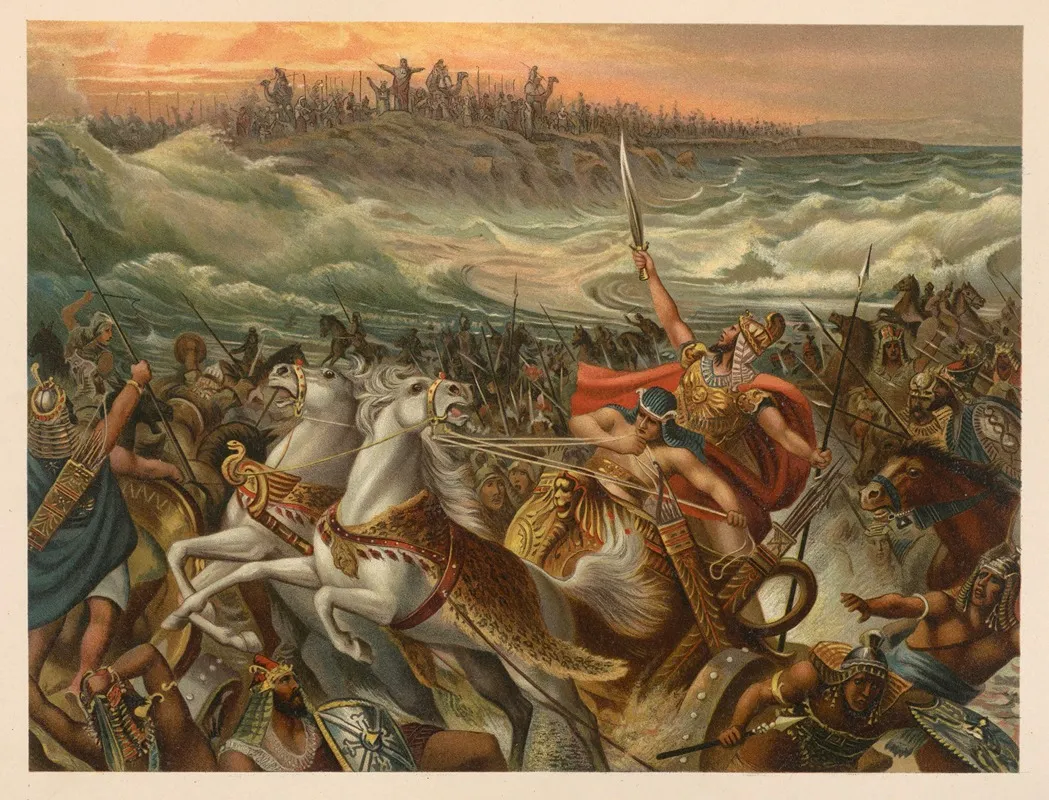 Deliverance Of The Israelites From The Red Sea Wall Art by Jan Ladislaw Sýkora - High-Resolution Digital Print