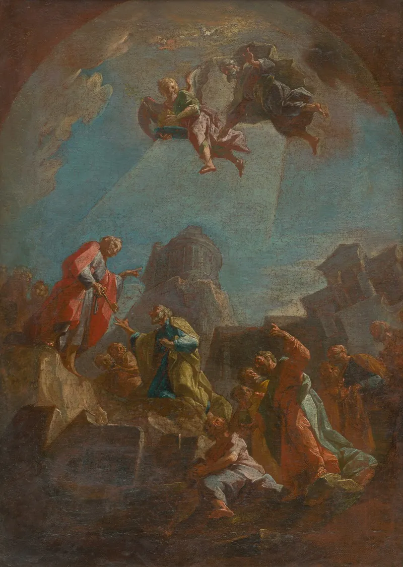 Delivery Of The Keys To Saint Peter 2 Wall Art by Josef Anton Zoller - High-Resolution Digital Print