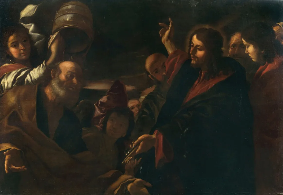 Delivery Of The Keys To Saint Peter Wall Art by Workshop of Mattia Preti - High-Resolution Digital Print