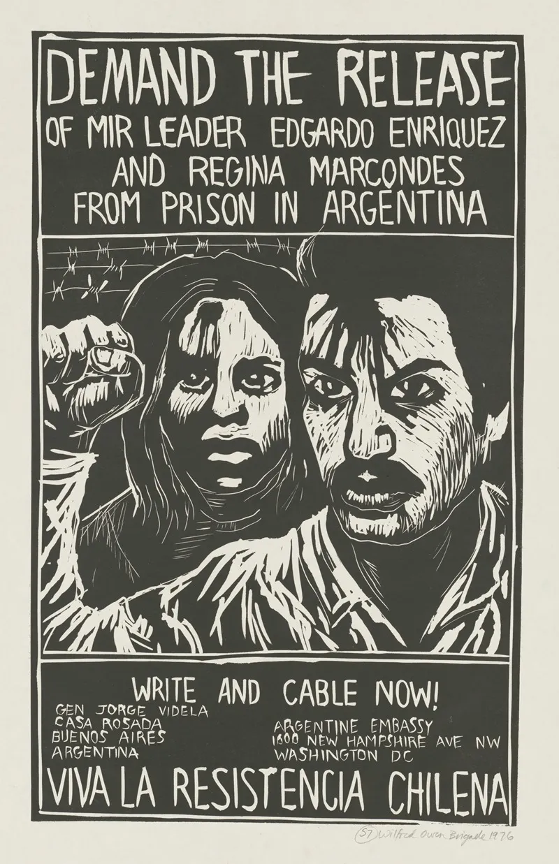 Demand The Release Of Mir Leader Edgardo Enriquez And Regina Marcondes From Prison In Argentina Wall Art by Rachael Romero - High-Resolution Digital Print