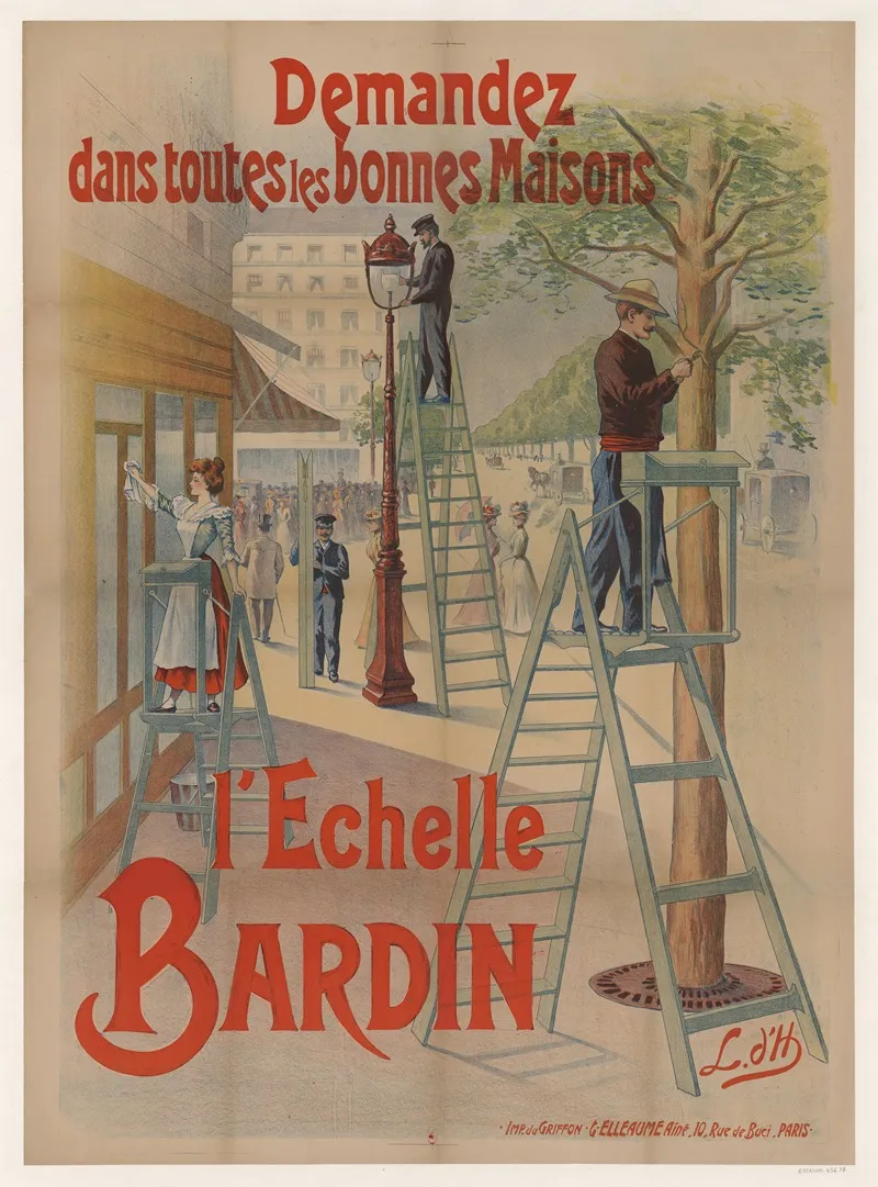 Demandez Dans Toutes Les Bonnes Maisons Lechelle Bardin Wall Art by Imp. du griffon - High-Resolution Digital Print