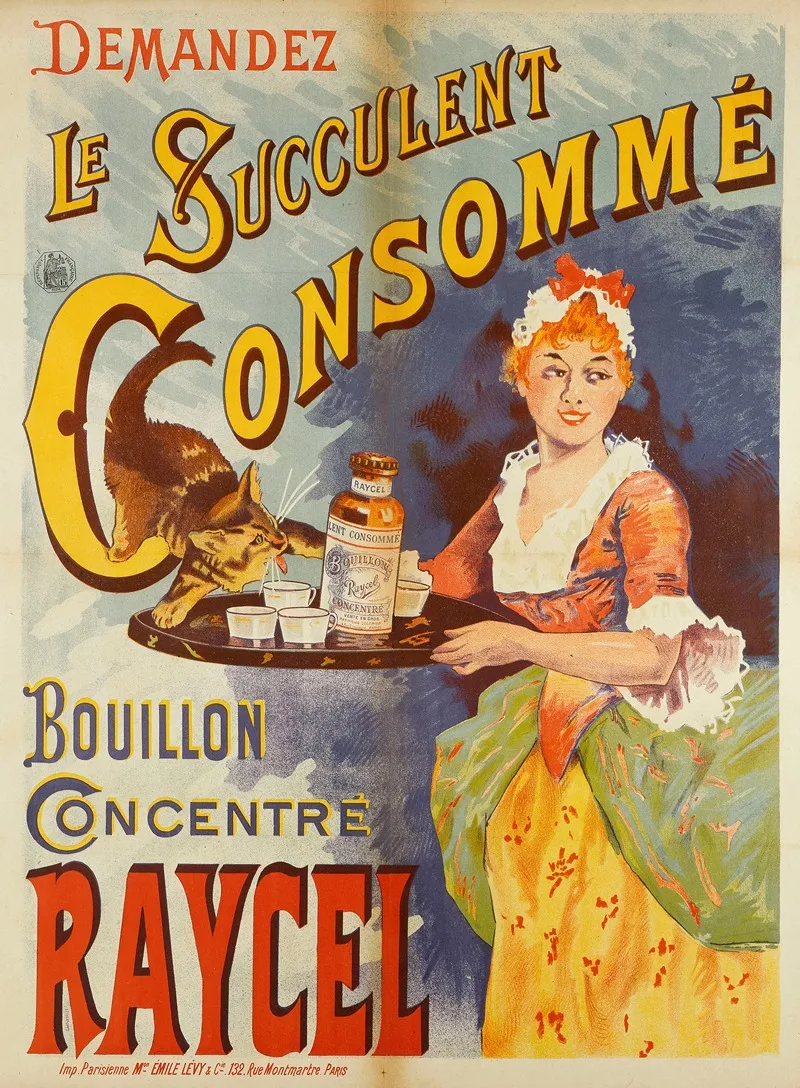 Demandez Le Succulent Consomme Bouillon Concentre Raycel Wall Art by Imp. Emile Lévy - High-Resolution Digital Print