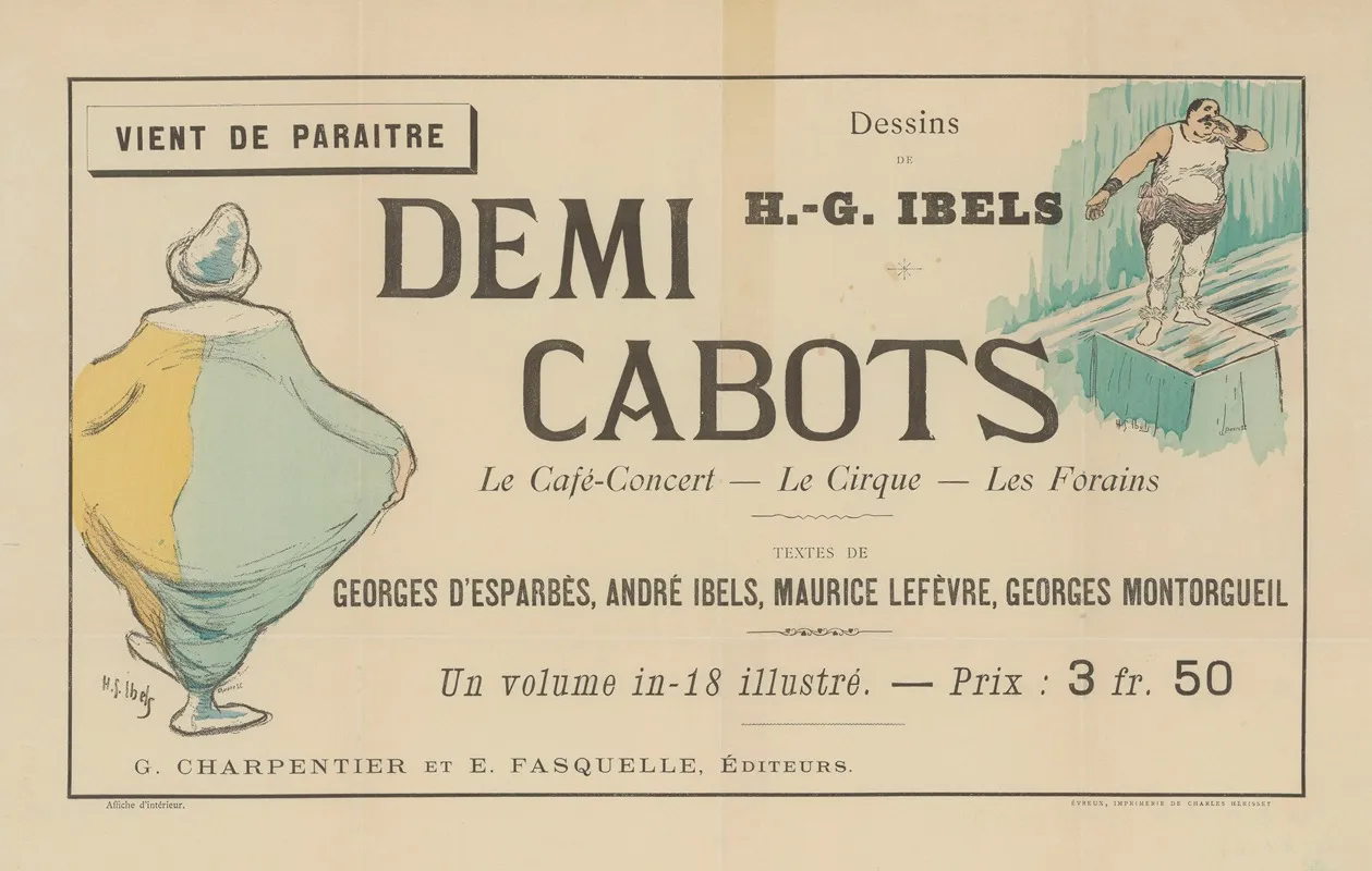 Demi Cabots Le Cafe Concert Le Cirque Les Forains Wall Art by Henri-Gabriel Ibels - High-Resolution Digital Print