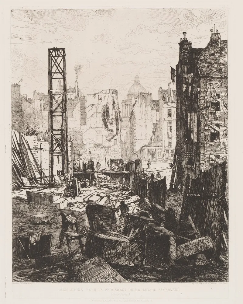 Demolition For The Opening Of Boulevard St Germain