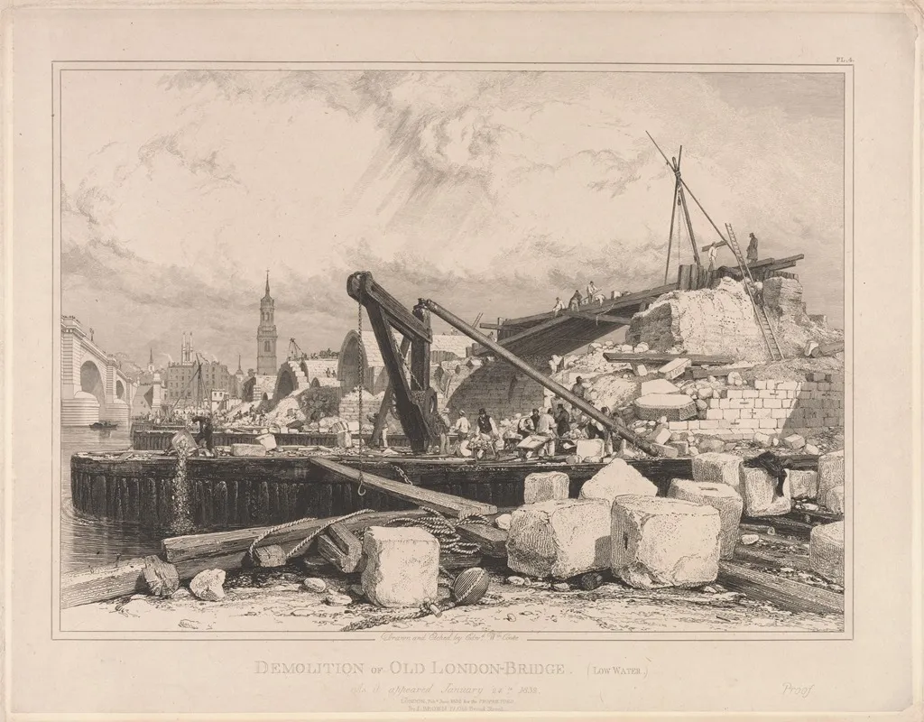 Demolition Of Old London Bridge