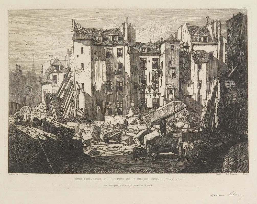 Demolition Of Paris La Rue Des Ecoles