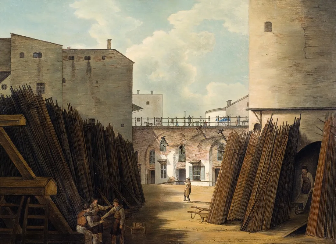 Den Gamla Jarnvagen Vid Slussen Stockholm Wall Art by Johan Fredrik Julin - High-Resolution Digital Print