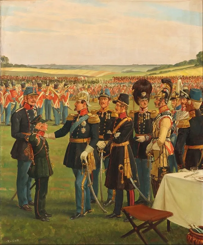Den Lille Hornblaeser Far Et Skulderklap Af Frederik Vii