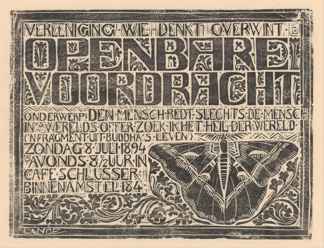 Den Mensch Redt Slechts De Mensch Wall Art by Mathieu Lauweriks - High-Resolution Digital Print