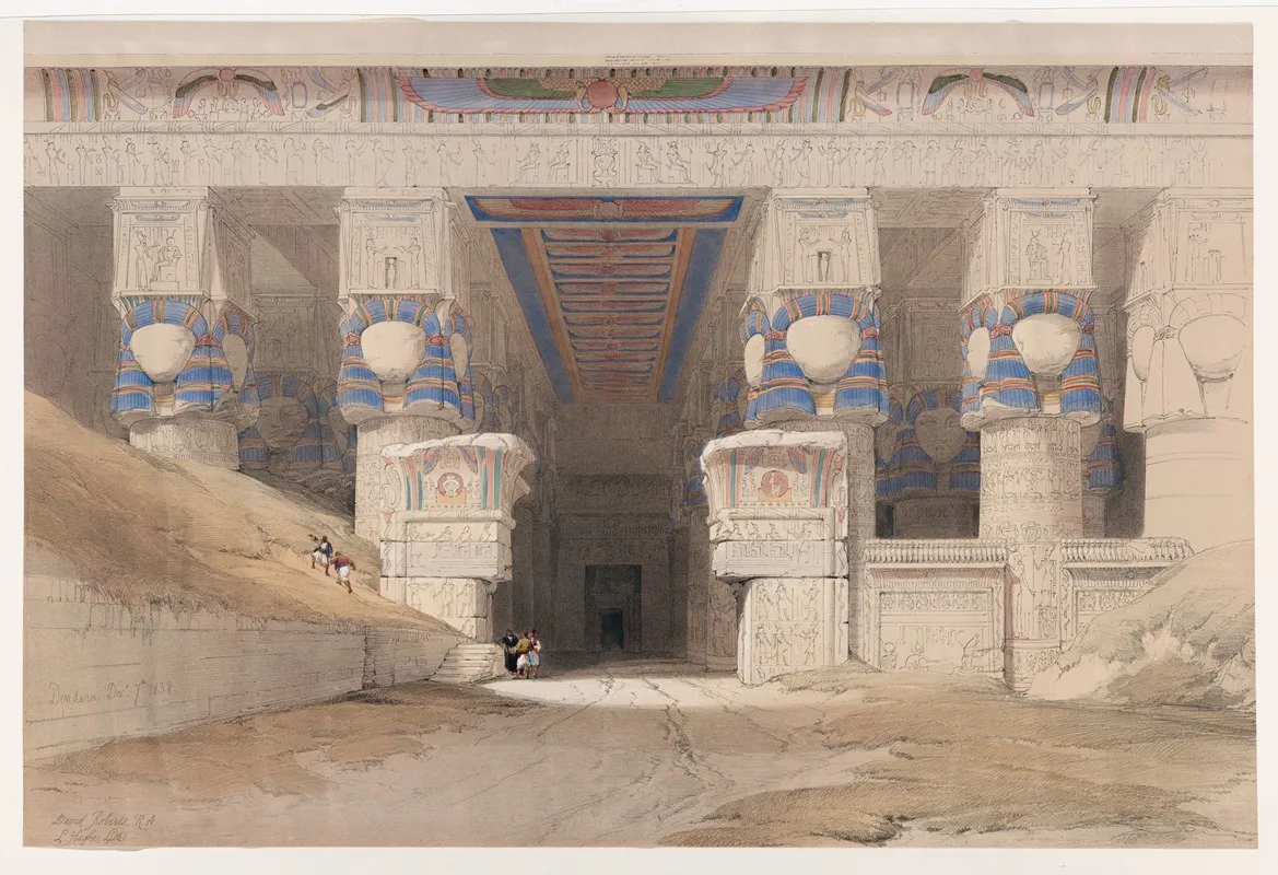 Dendera Dandara Dec 7th 1838 Wall Art by David Roberts - High-Resolution Digital Print
