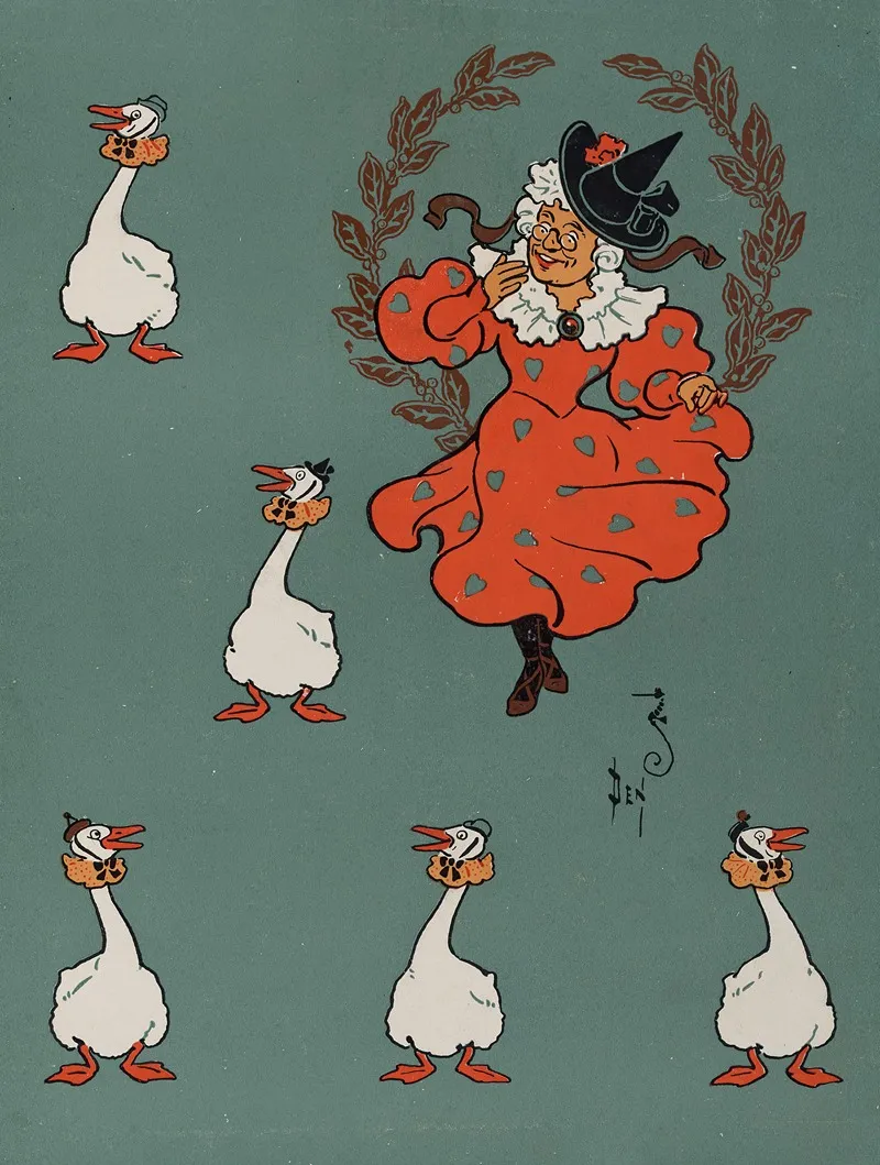 Denslows Mother Goose Pl 01 Wall Art by William Wallace Denslow - High-Resolution Digital Print