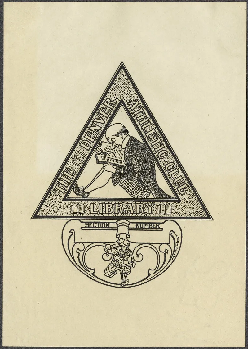 Denver Athletic Club Library Wall Art by Leota Woy - High-Resolution Digital Print