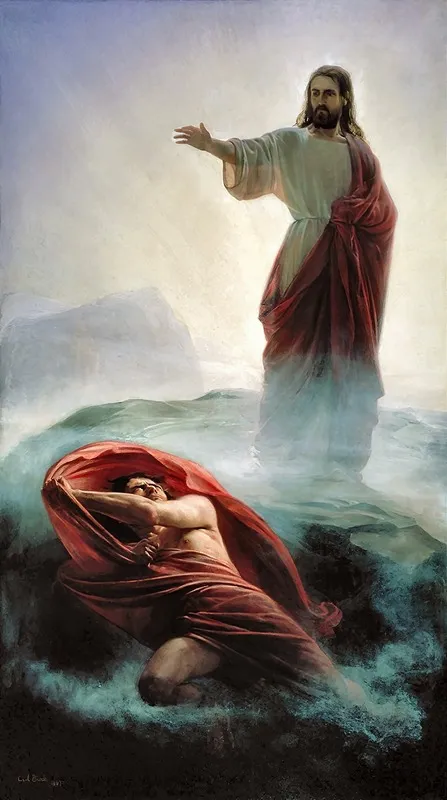 Denying Satan Wall Art by Carl Bloch - High-Resolution Digital Print