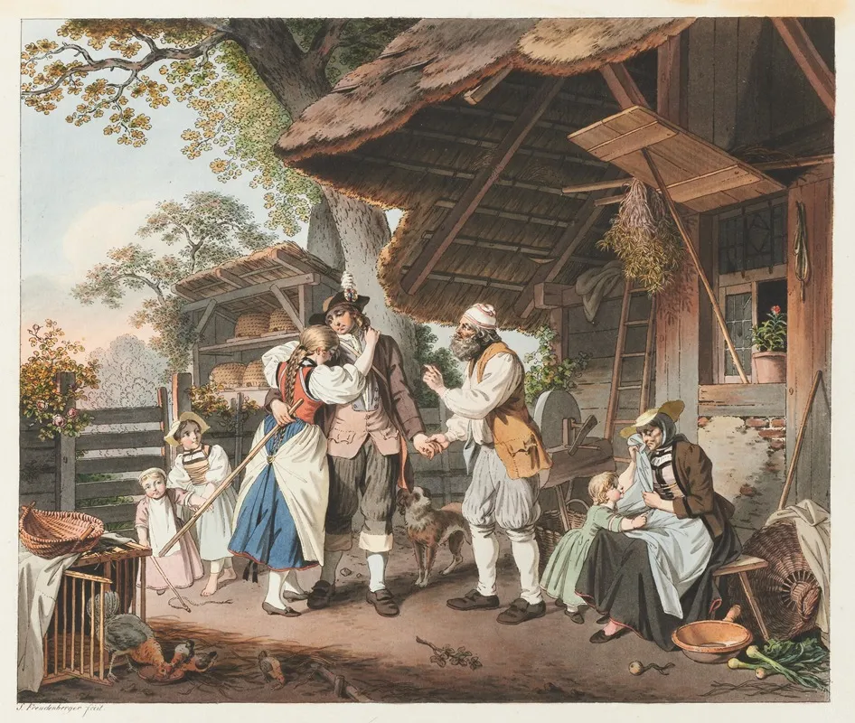 Depart Du Soldat Suisse 2 Wall Art by Sigmund Freudenberger - High-Resolution Digital Print